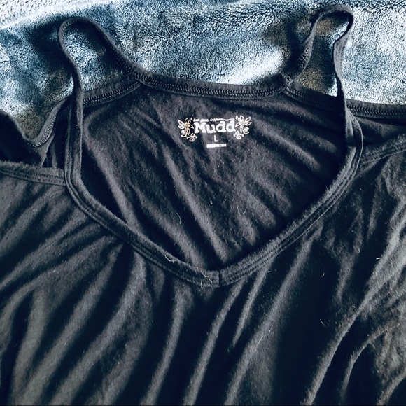 Mudd Black Off The Shoulder Top - Picture 3 of 4